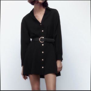 NWT Zara Belted Shirt Dress